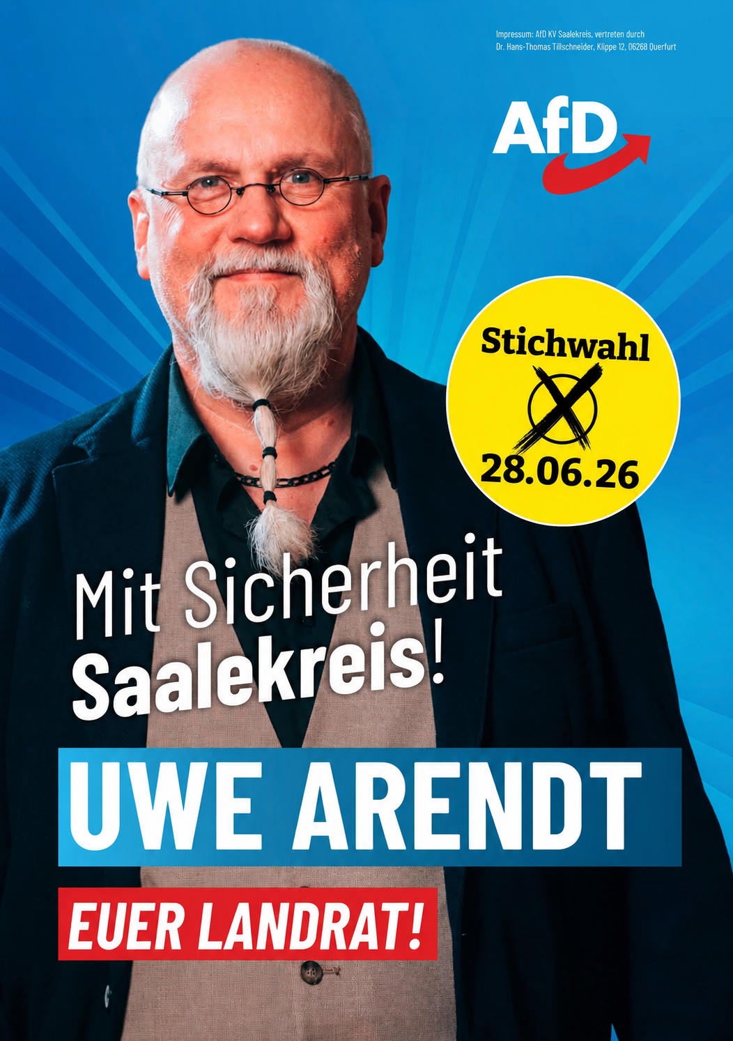 Uwe Arendt - Stichwahl Landratswahl Saalekreis 2026